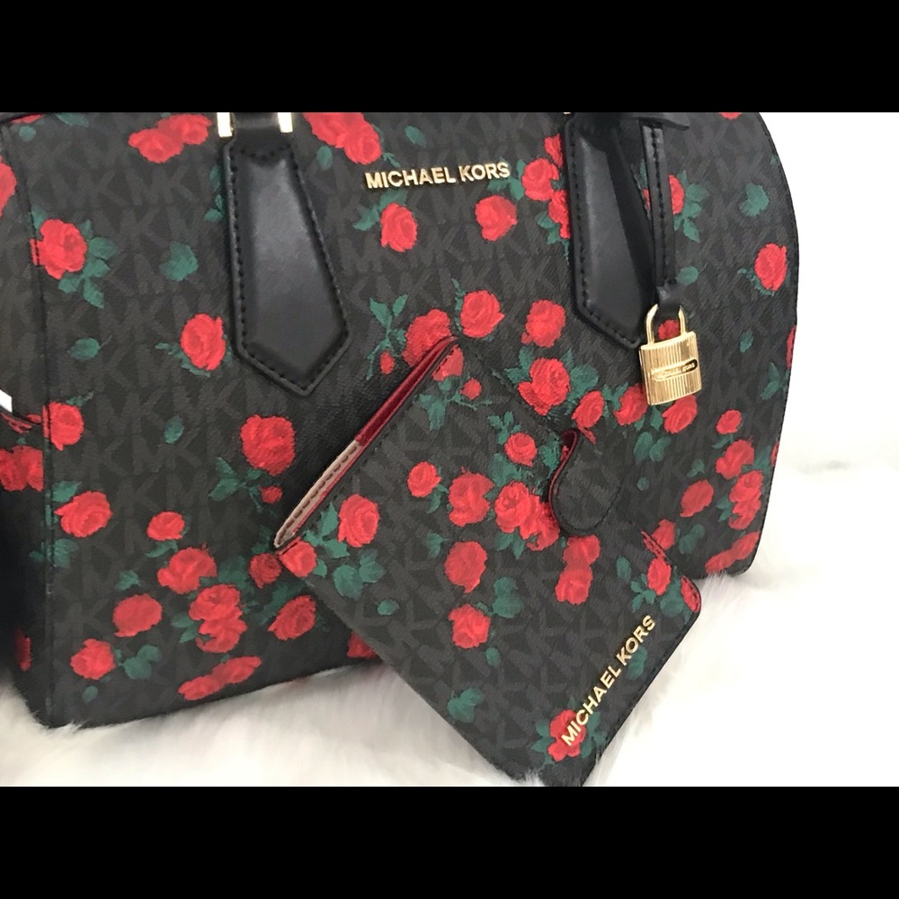 🌷Authentic MICHAEL KORS Floral Satchel Bag Set🌷 - Picture 2 of 8